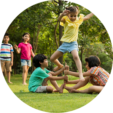 Children playing outdoors